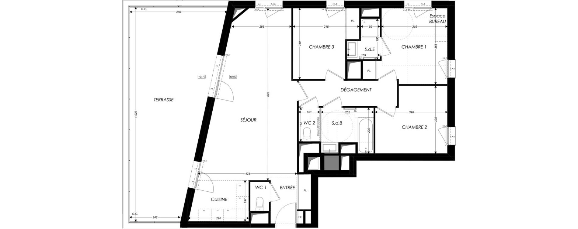 Appartement T4 de 87,80 m2 &agrave; Sainte-Luce-Sur-Loire Centre