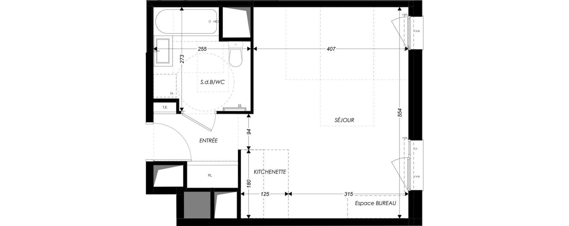 Appartement T1 de 33,20 m2 &agrave; Sainte-Luce-Sur-Loire Centre