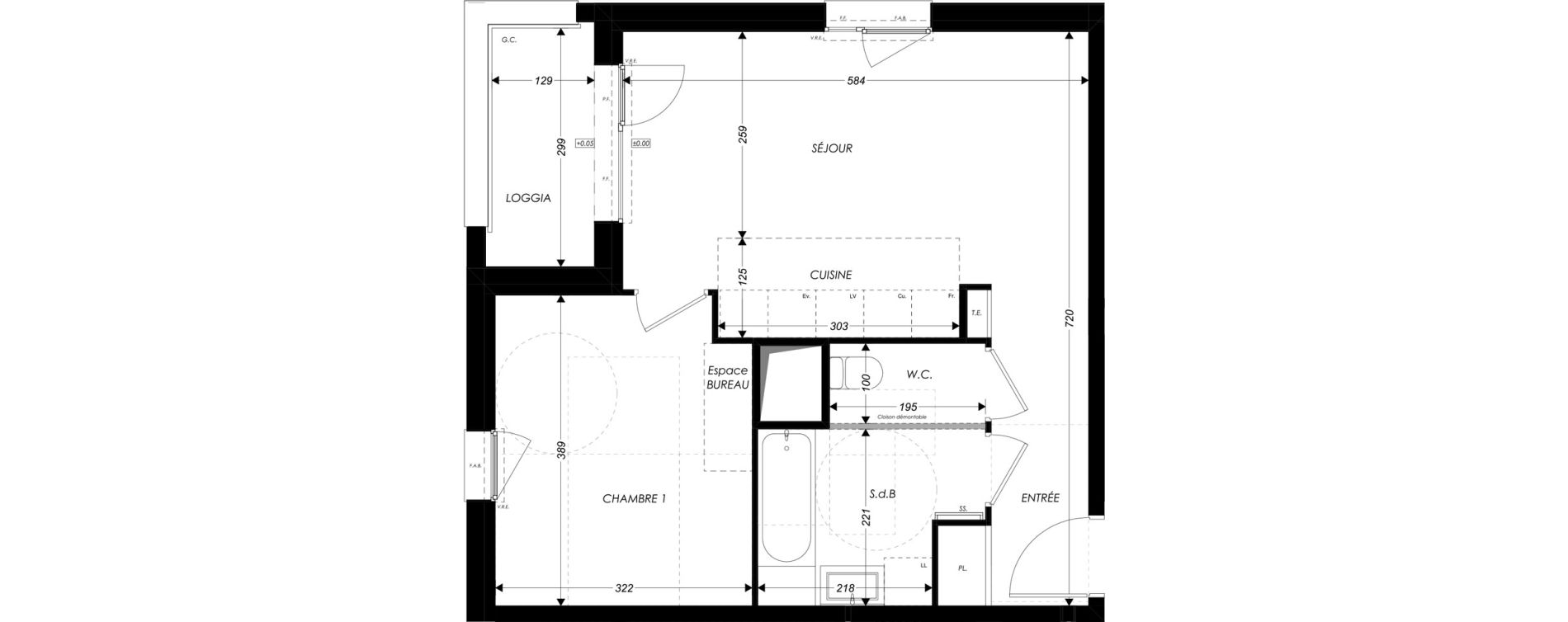 Appartement T2 de 45,90 m2 &agrave; Sainte-Luce-Sur-Loire Centre