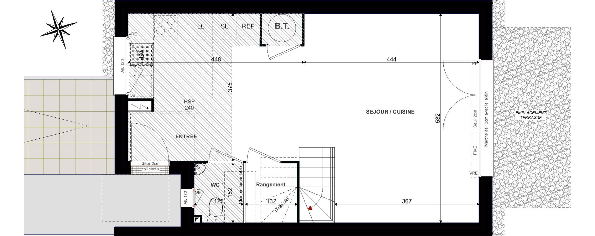 Maison T4 de 85,23 m2 &agrave; Sautron Centre