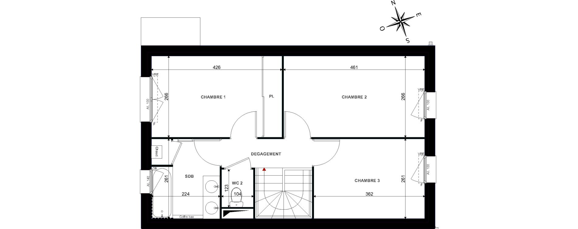 Maison T4 de 85,23 m2 &agrave; Sautron Centre