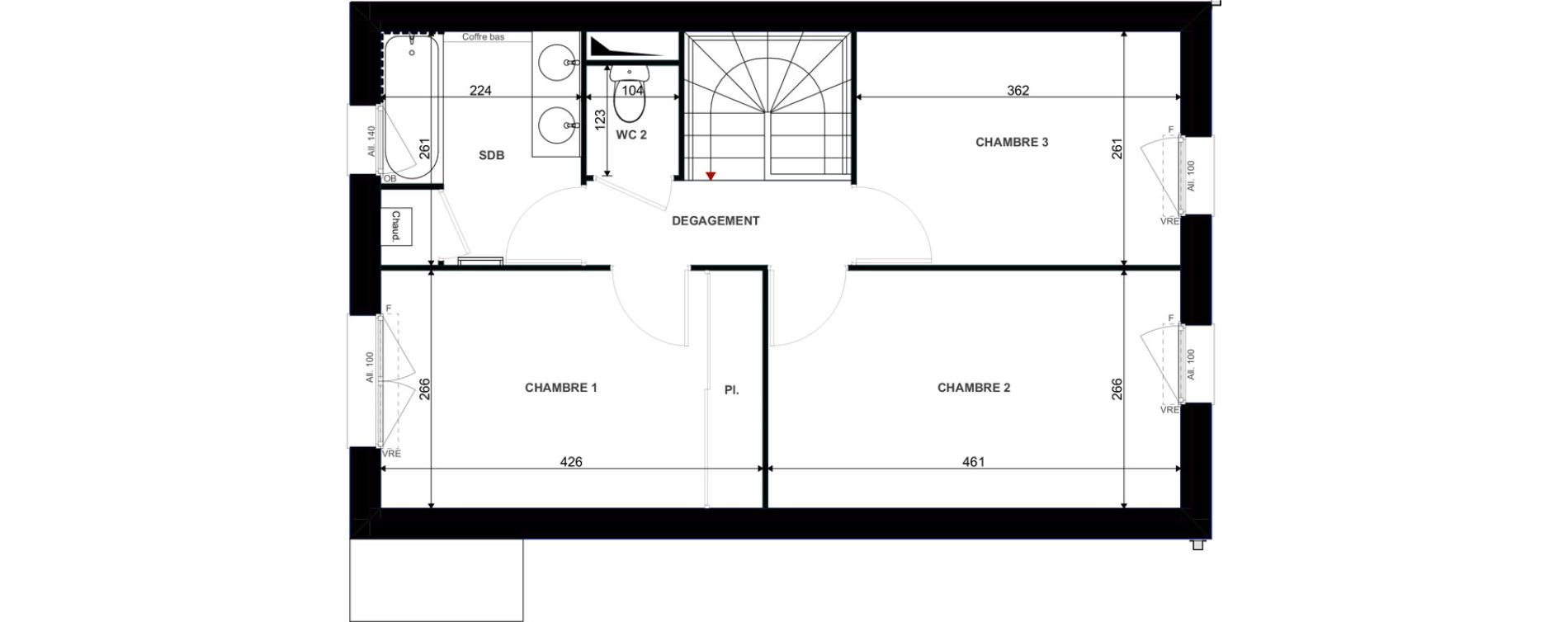 Maison T4 de 85,23 m2 &agrave; Sautron Centre