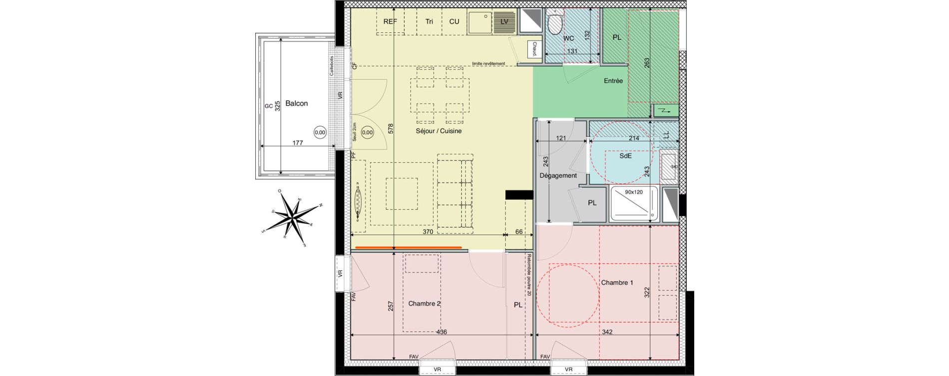 Appartement T3 de 63,47 m2 &agrave; Sautron Centre
