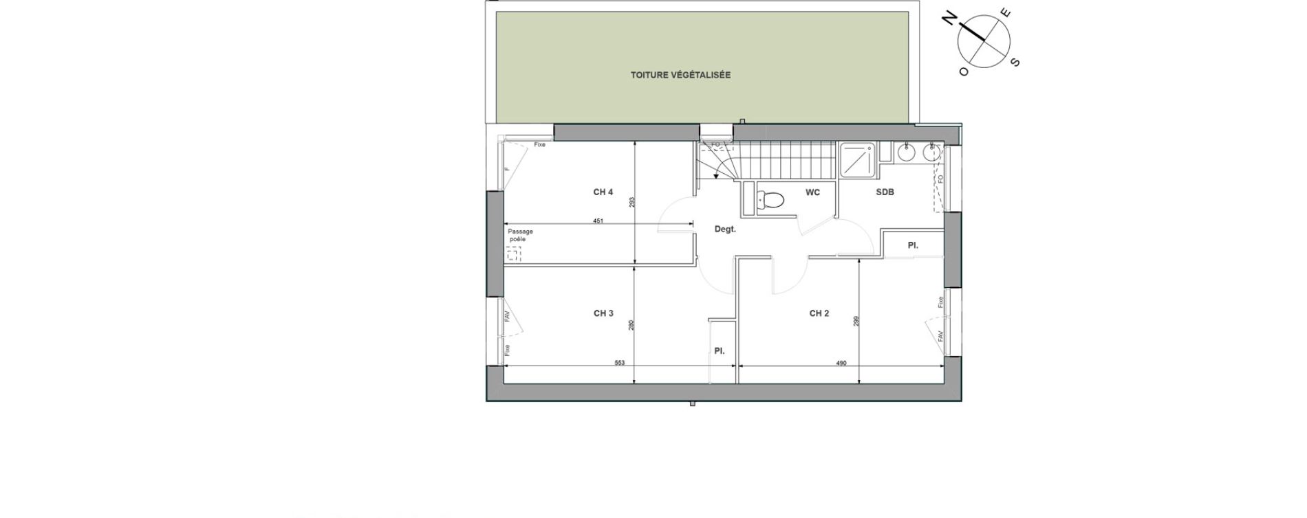 Maison T5 de 123,06 m2 &agrave; Sautron Centre
