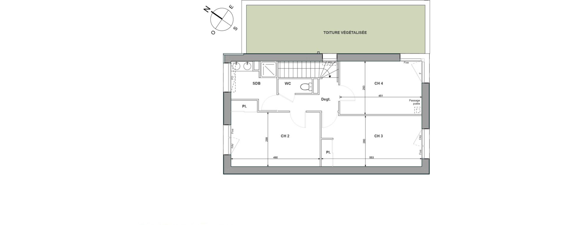 Maison T5 de 123,06 m2 &agrave; Sautron Centre