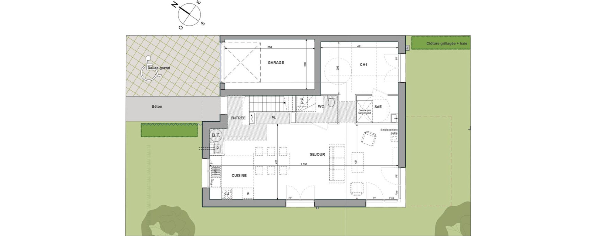 Maison T5 de 123,06 m2 &agrave; Sautron Centre
