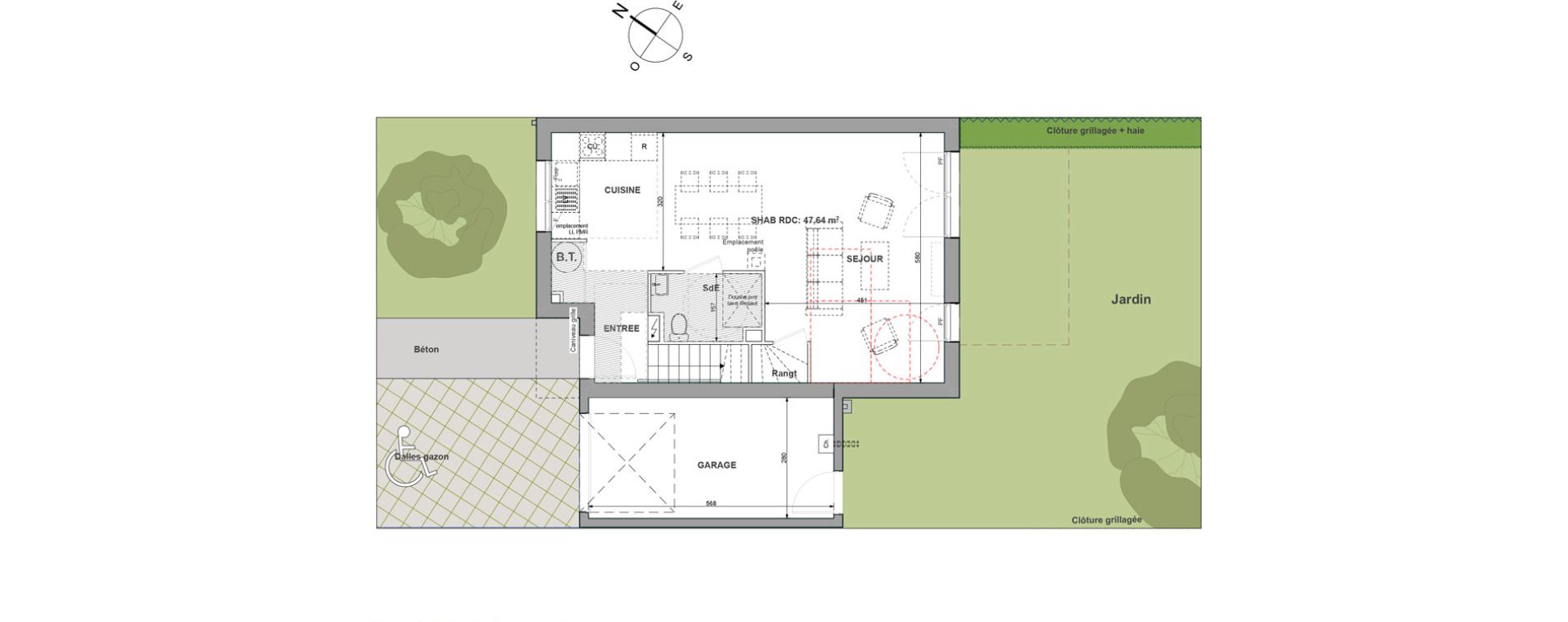 Maison T4 de 95,21 m2 &agrave; Sautron Centre
