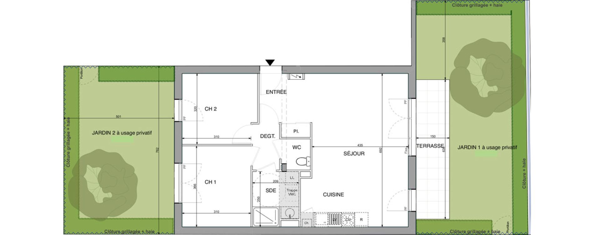 Appartement T3 de 68,24 m2 &agrave; Sautron Centre