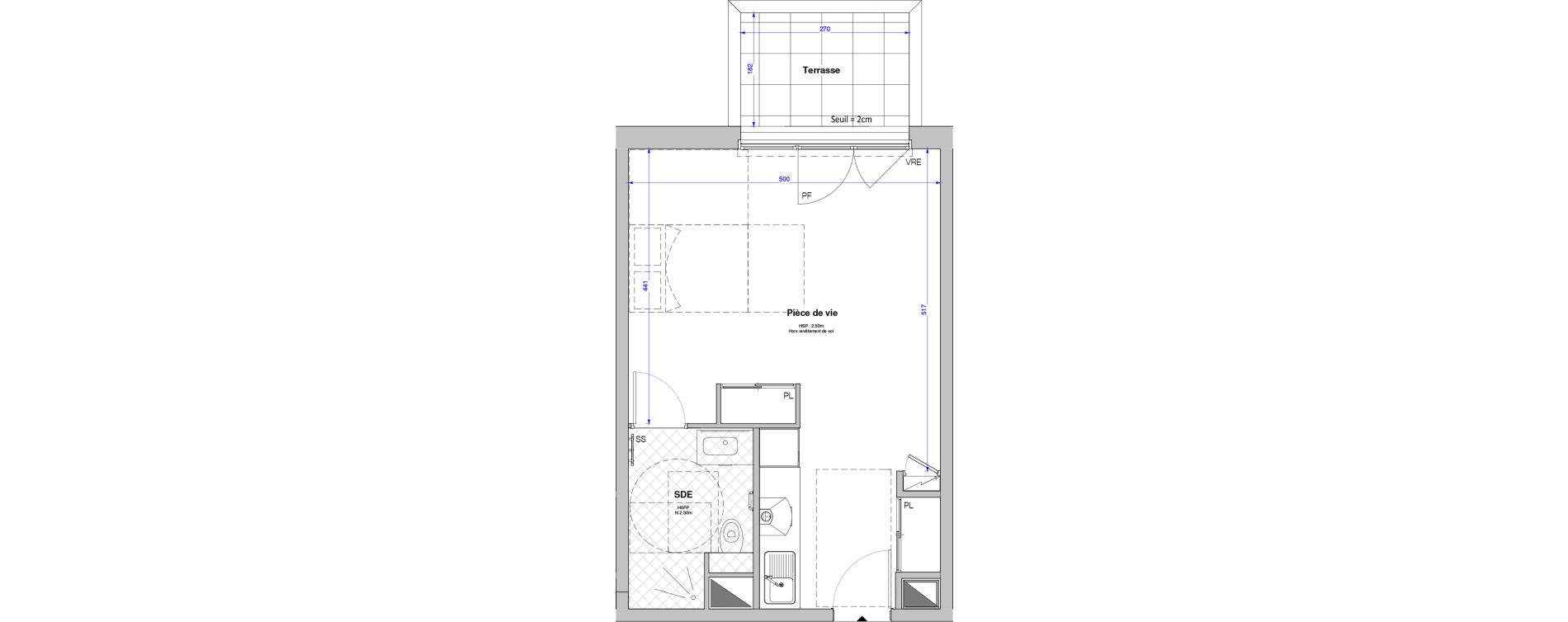 Studio meubl&eacute; de 34,91 m2 &agrave; Savenay Centre