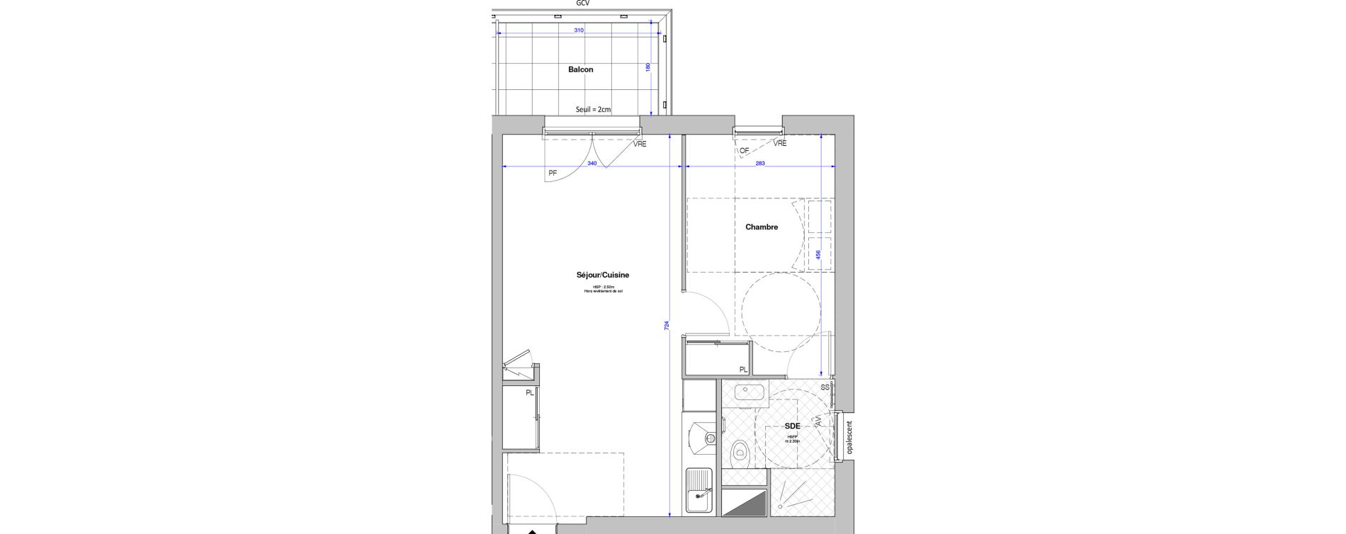 Appartement T2 meubl&eacute; de 43,82 m2 &agrave; Savenay Centre