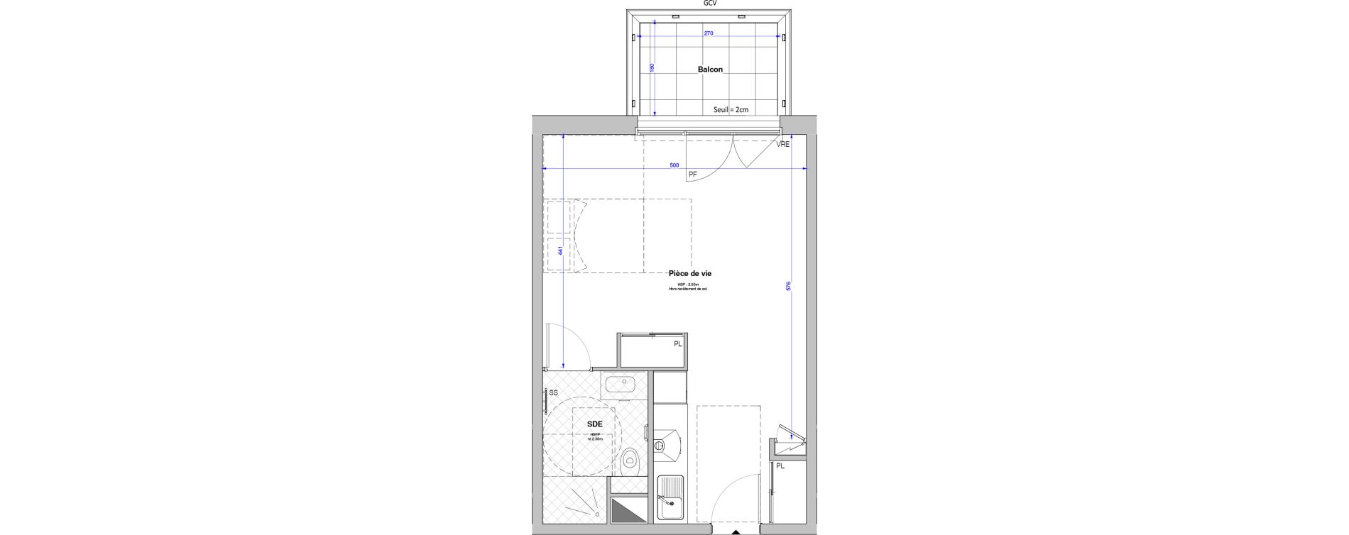 Studio meubl&eacute; de 35,33 m2 &agrave; Savenay Centre