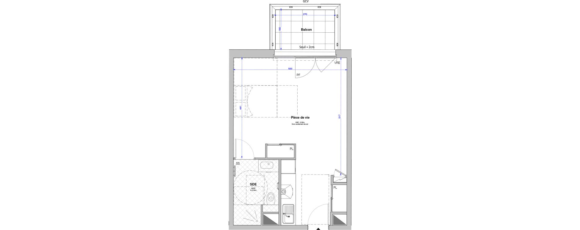 Studio meubl&eacute; de 34,91 m2 &agrave; Savenay Centre