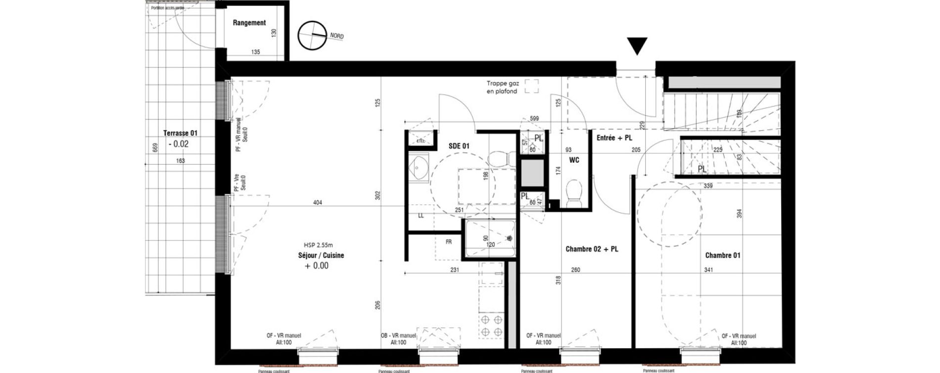 Duplex T4 de 91,00 m2 &agrave; Trignac Oceane acacias