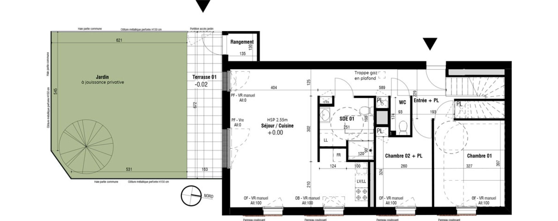 Duplex T4 de 90,75 m2 &agrave; Trignac Oceane acacias