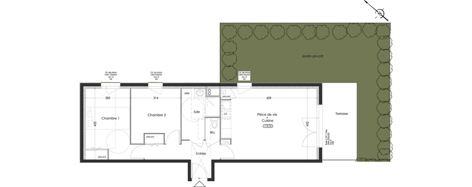 Appartement T3 de 65,25 m2 &agrave; Vallet Centre