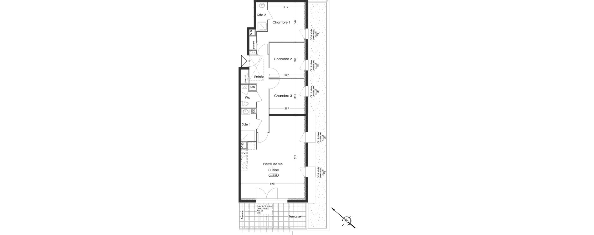 Appartement T4 de 82,31 m2 &agrave; Vallet Centre