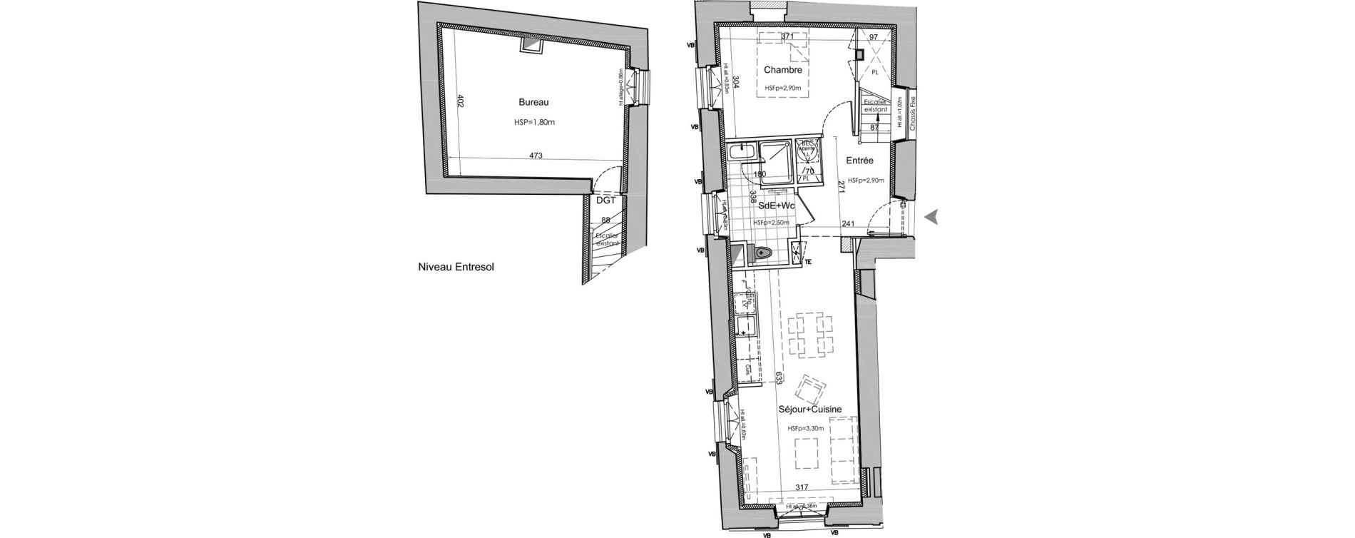 Appartement T2 bis de 63,57 m2 &agrave; Vertou Beautour