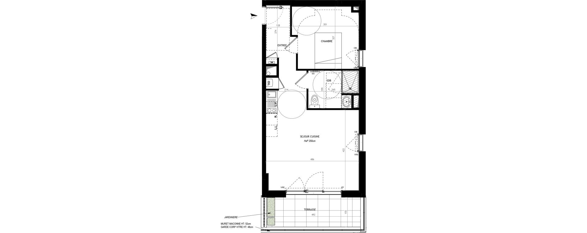 Appartement T2 de 44,73 m2 &agrave; Vertou Planty viviers