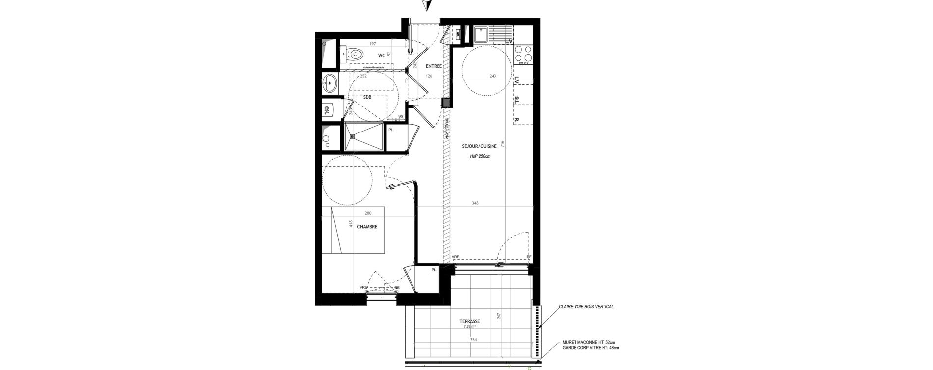 Appartement T2 de 44,74 m2 &agrave; Vertou Planty viviers