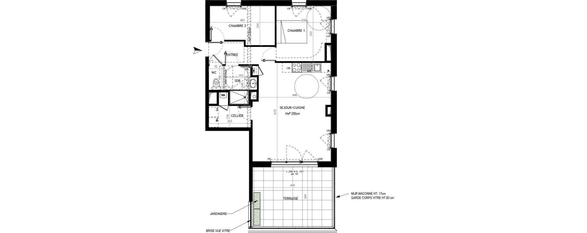 Appartement T3 de 63,25 m2 &agrave; Vertou Planty viviers