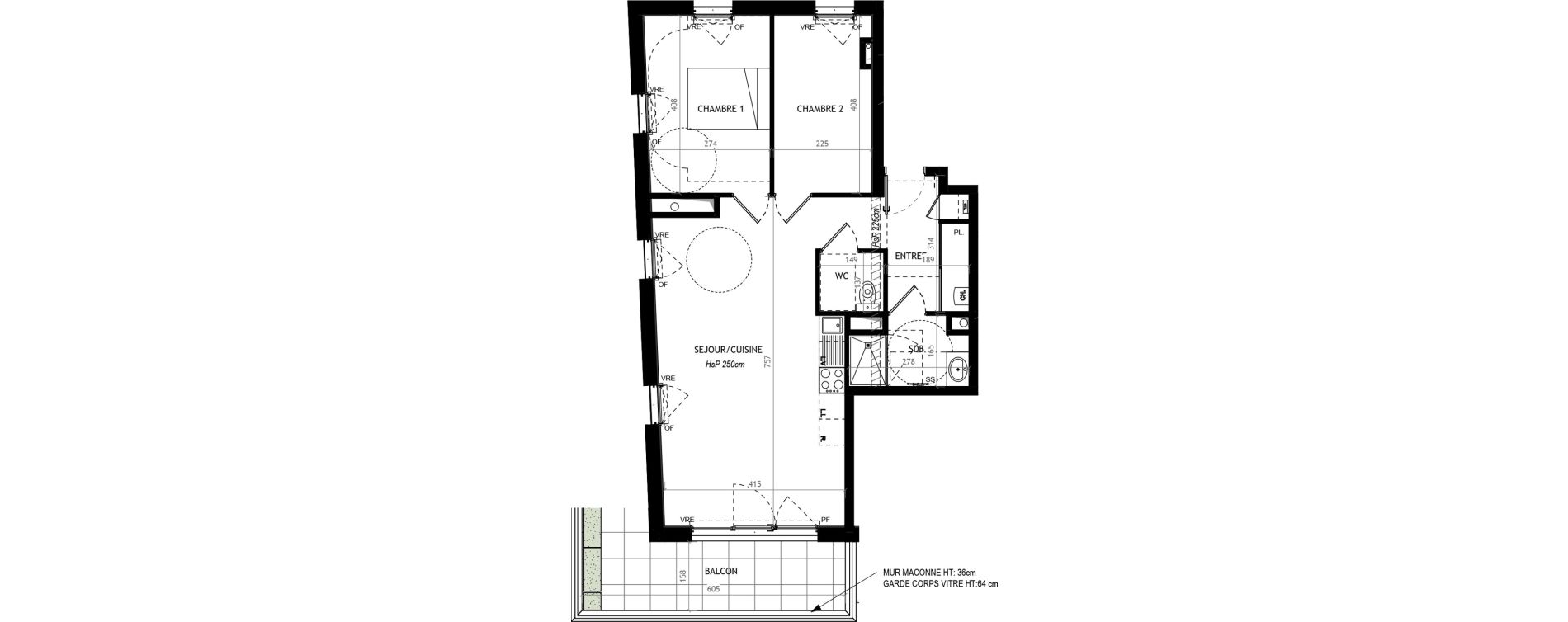 Appartement T3 de 63,75 m2 &agrave; Vertou Planty viviers