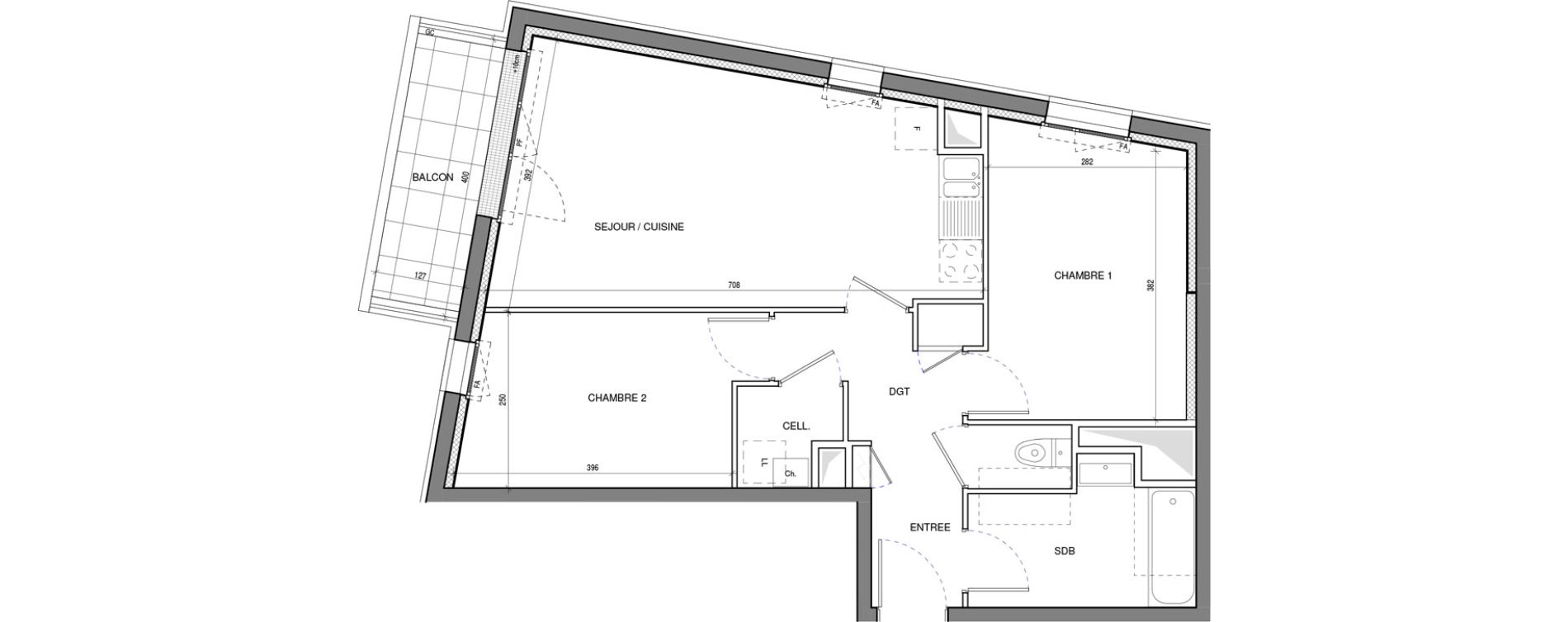 Appartement T3 de 59,90 m2 &agrave; Vertou Beautour