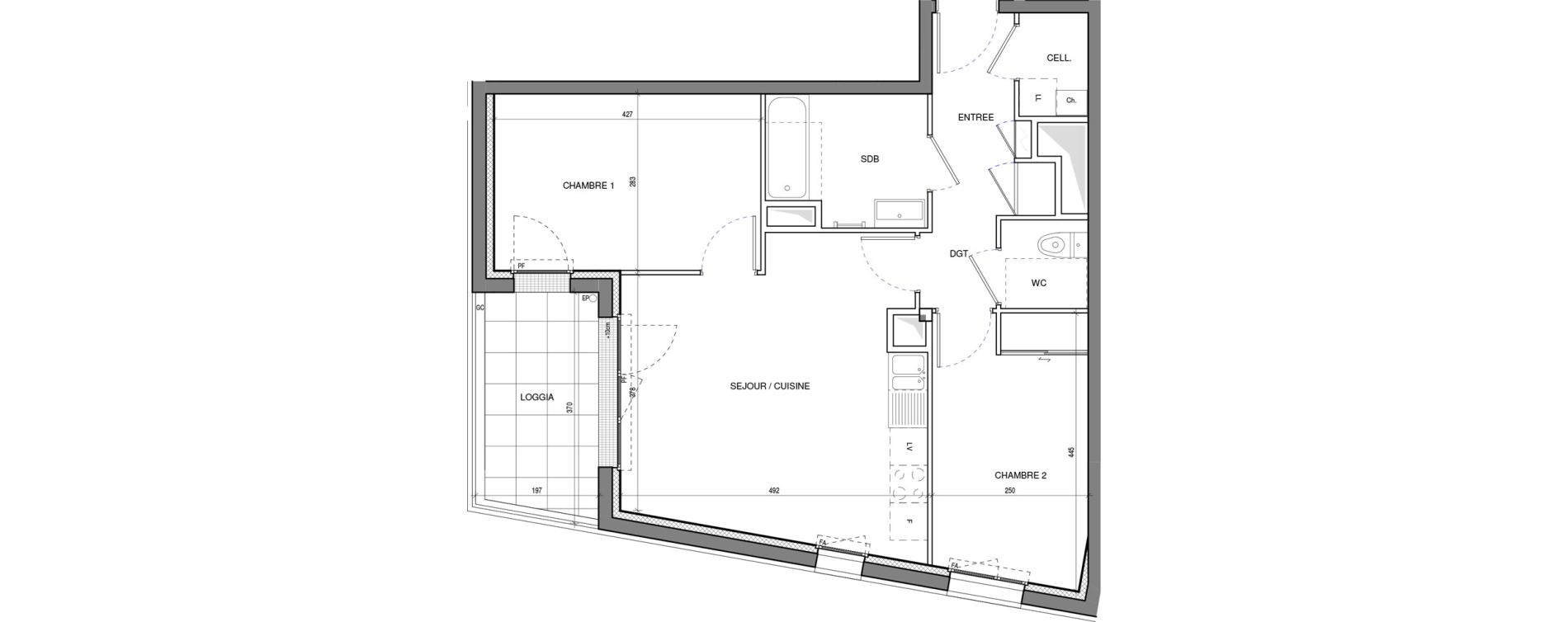 Appartement T3 de 60,20 m2 &agrave; Vertou Beautour