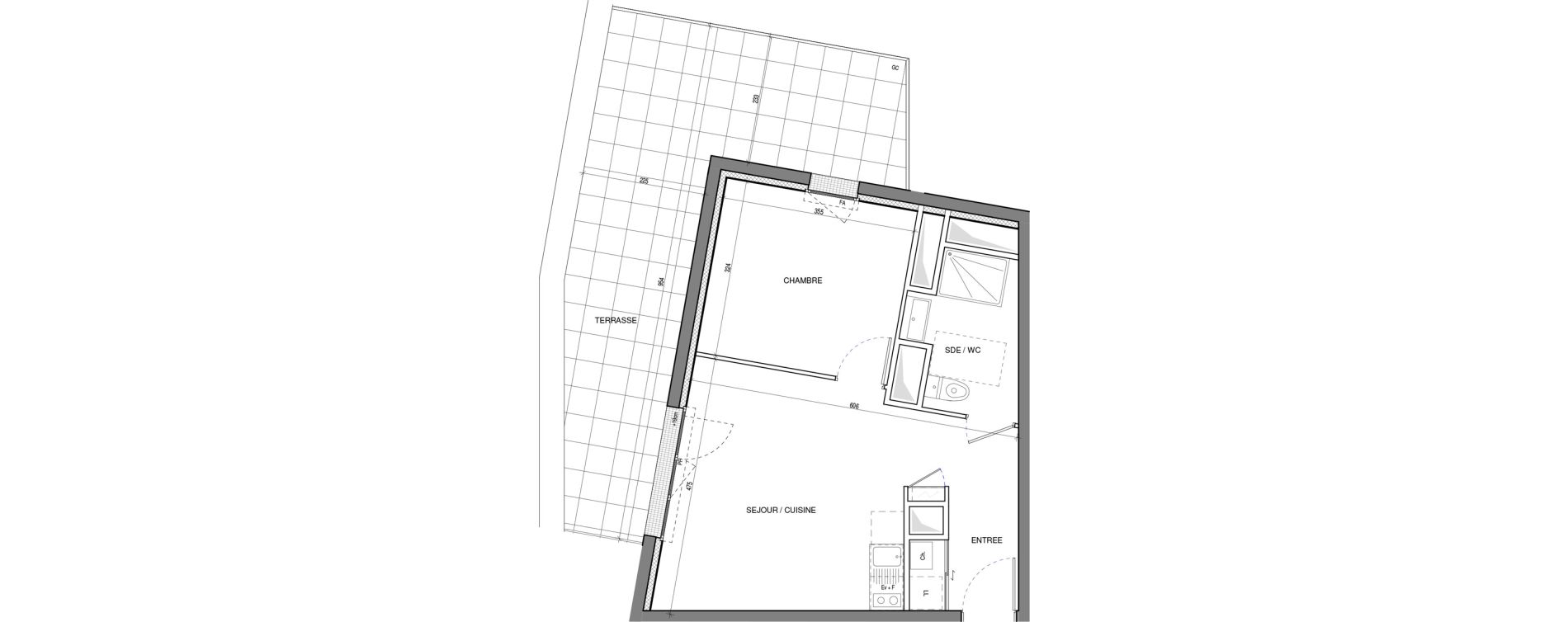Appartement T2 de 41,60 m2 &agrave; Vertou Beautour