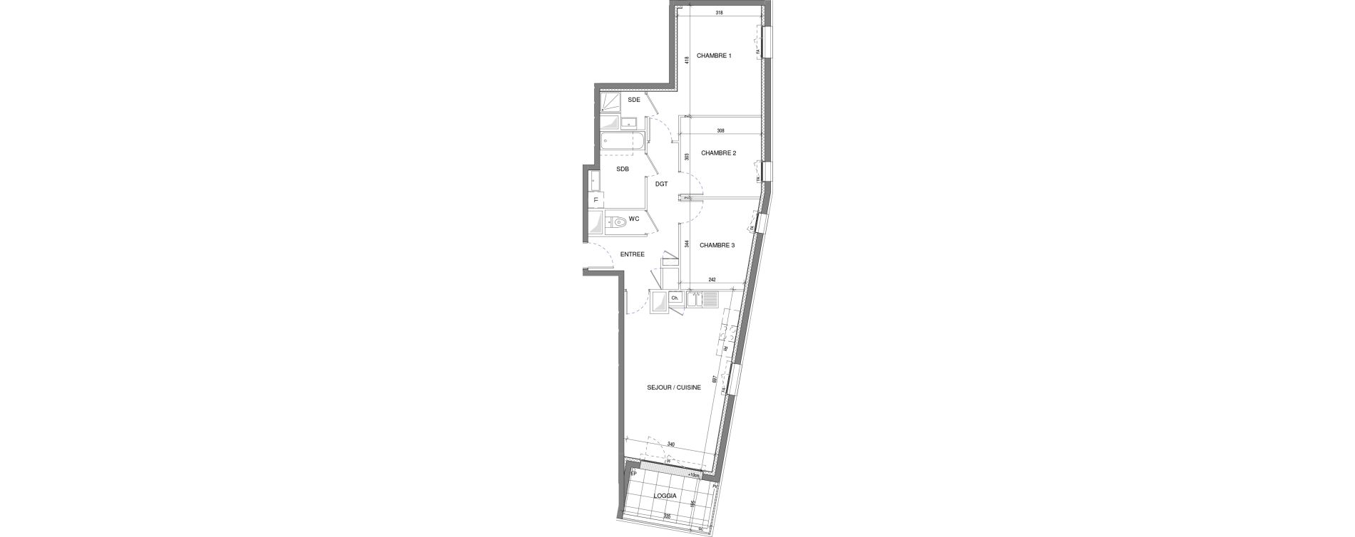 Appartement T4 de 78,70 m2 &agrave; Vertou Beautour