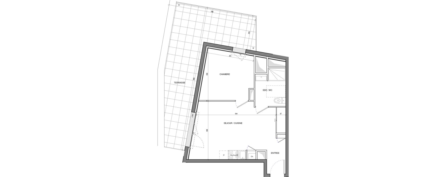 Appartement T2 de 41,20 m2 &agrave; Vertou Beautour