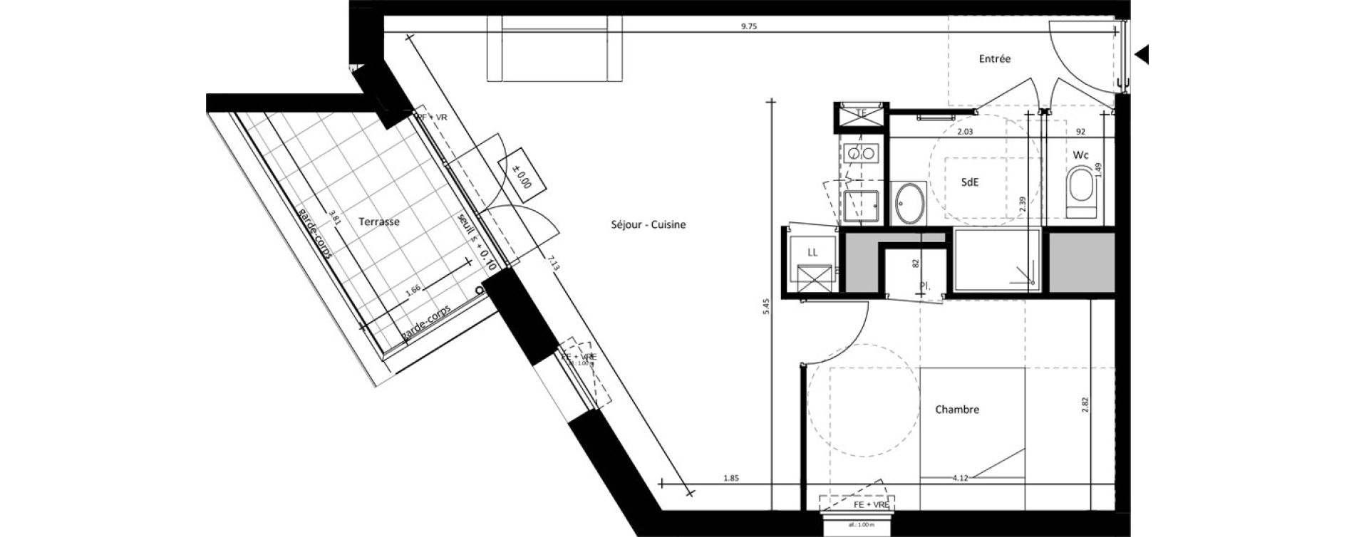Appartement T2 de 50,26 m2 &agrave; Vertou La vertonne