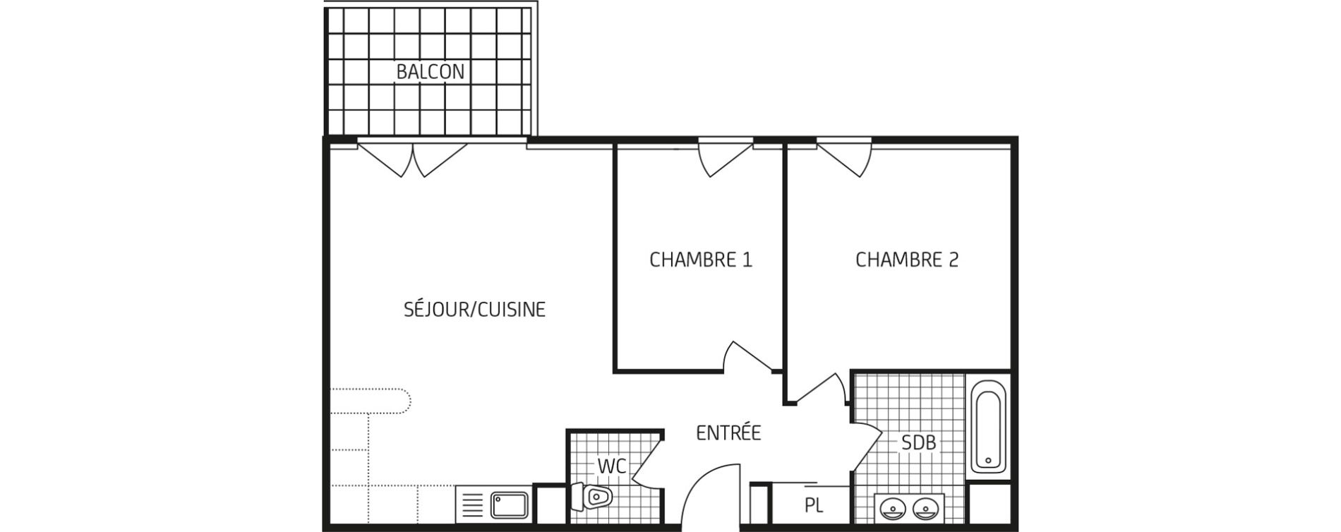 Appartement T3 de 60,70 m2 &agrave; Angers Beaus&eacute;jour