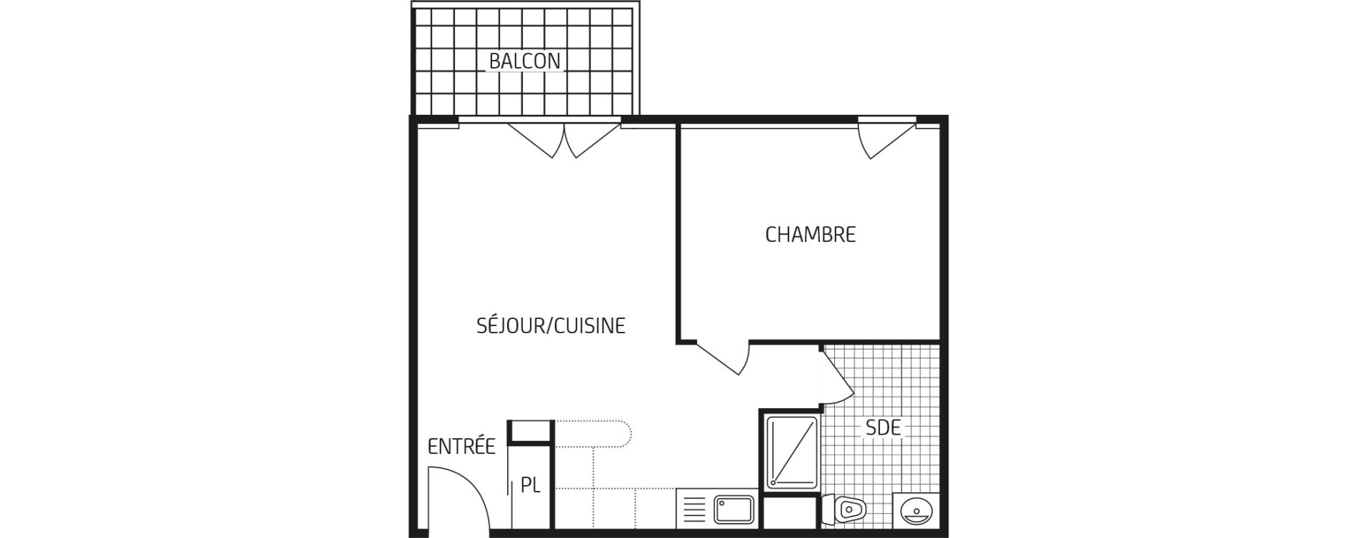 Appartement T2 de 43,98 m2 &agrave; Angers Angers beaus&eacute;jour