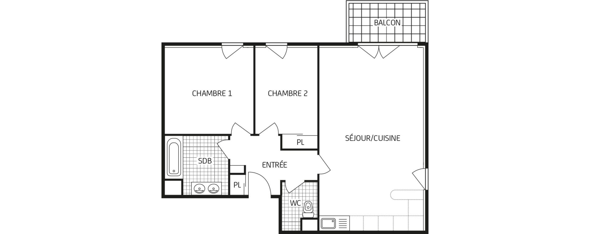 Appartement T3 de 66,92 m2 &agrave; Angers Angers beaus&eacute;jour