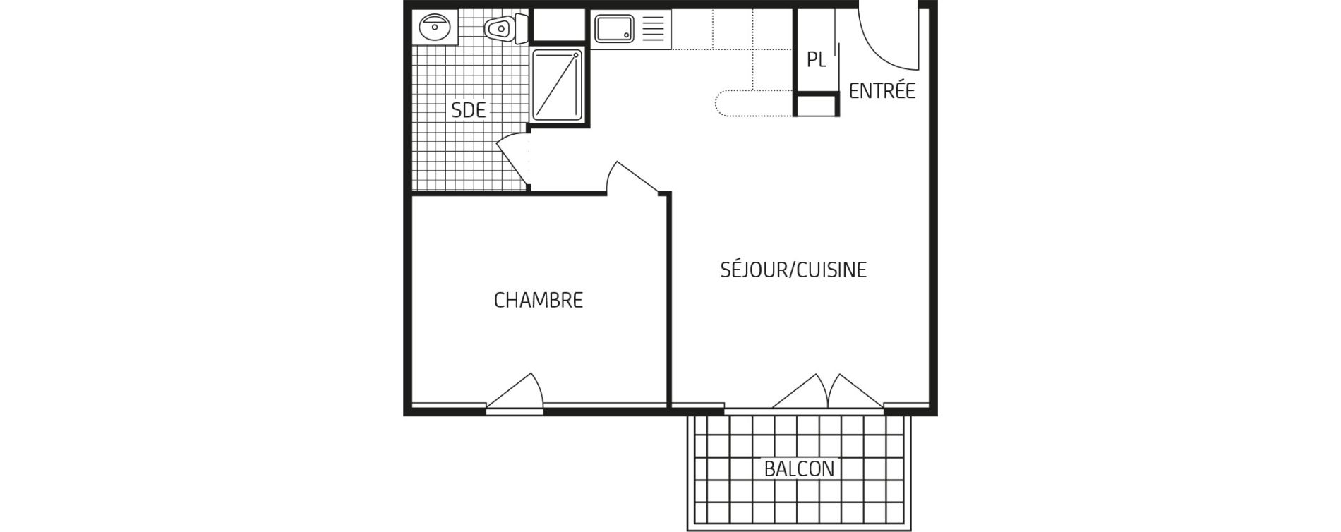 Appartement T2 de 44,30 m2 &agrave; Angers Angers beaus&eacute;jour