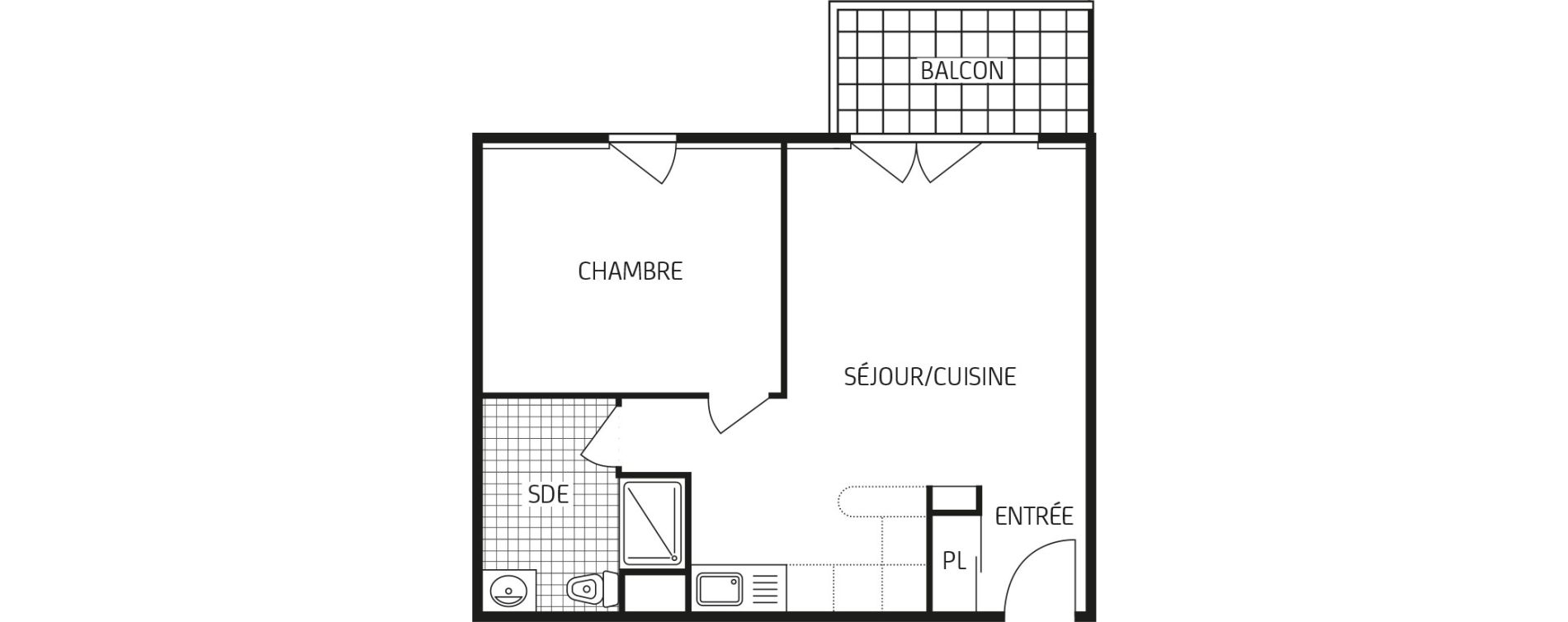 Appartement T2 de 43,98 m2 &agrave; Angers Angers beaus&eacute;jour