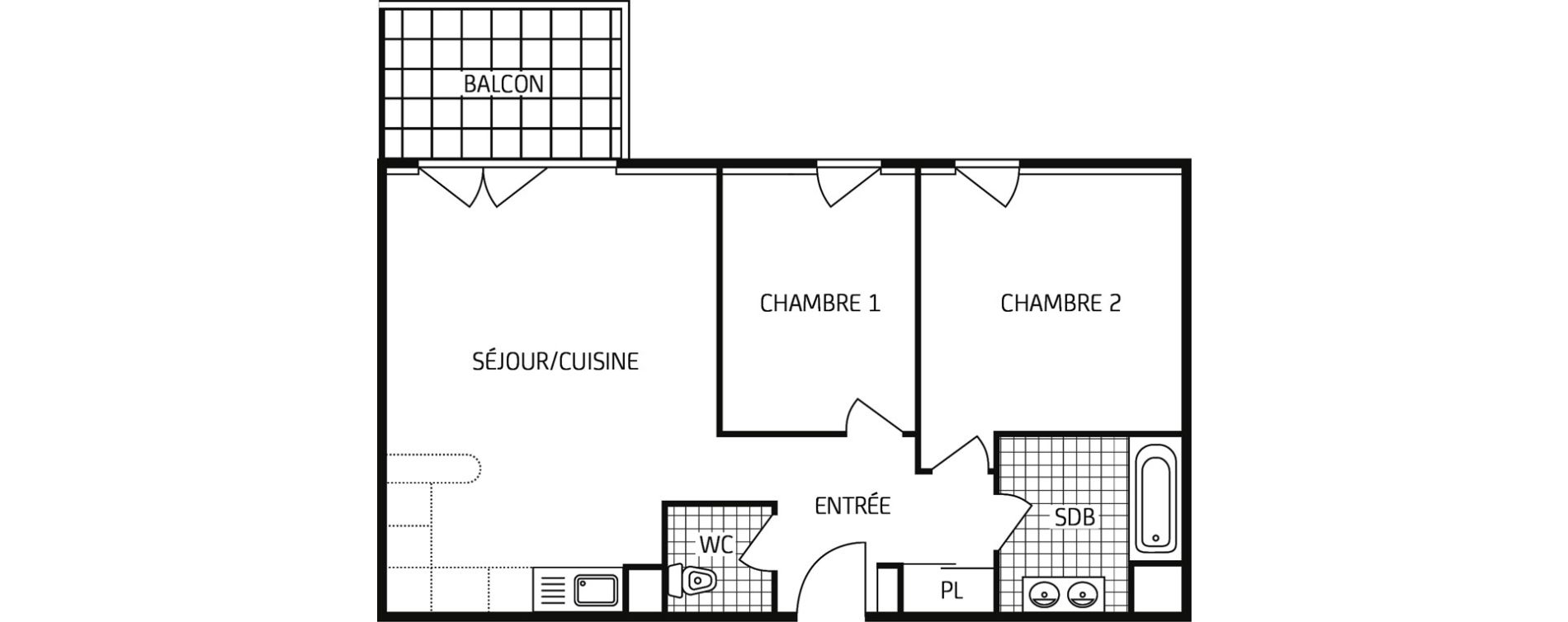 Appartement T3 de 60,70 m2 &agrave; Angers Angers beaus&eacute;jour