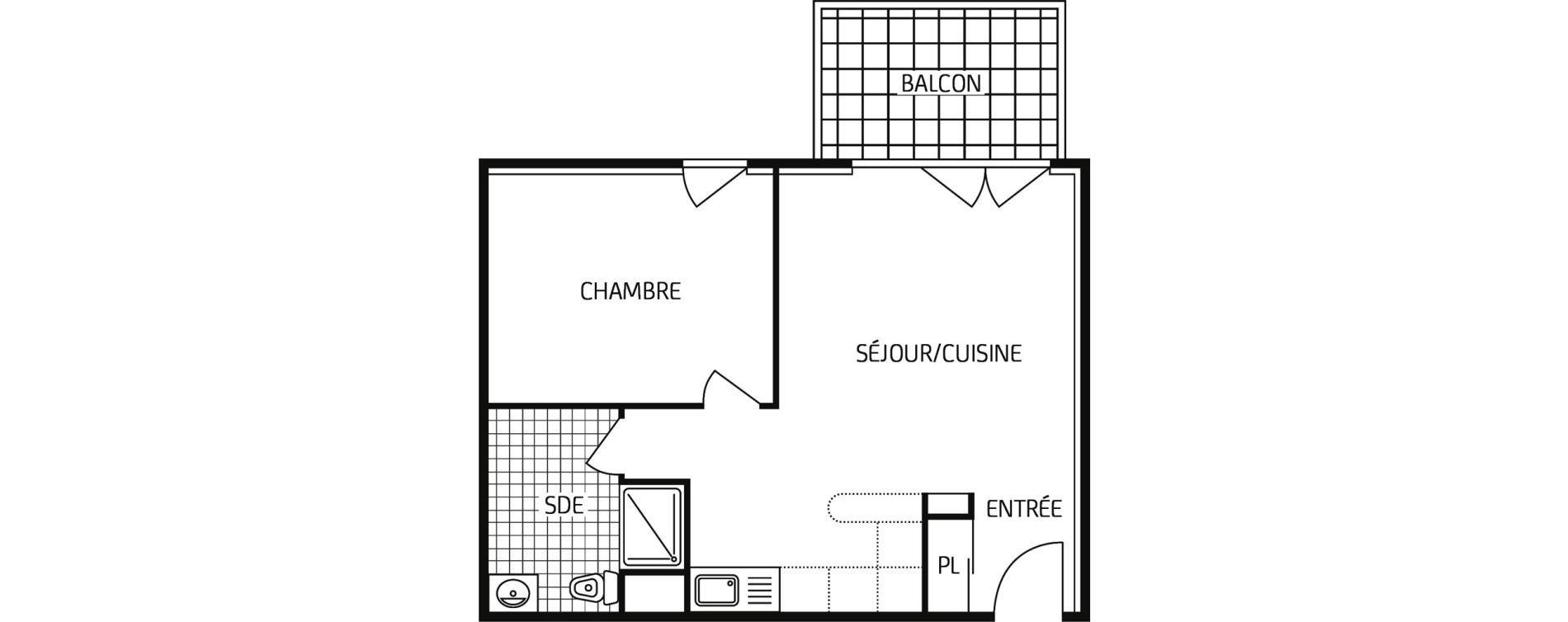 Appartement T2 de 44,74 m2 &agrave; Angers Angers beaus&eacute;jour