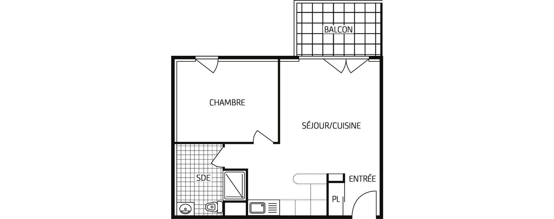 Appartement T2 de 43,88 m2 &agrave; Angers Angers beaus&eacute;jour