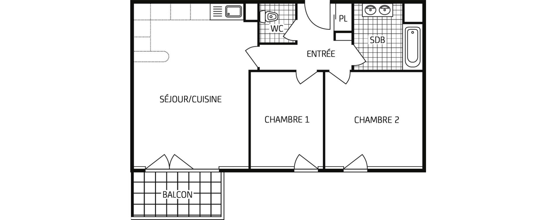 Appartement T3 de 59,38 m2 &agrave; Angers Angers beaus&eacute;jour