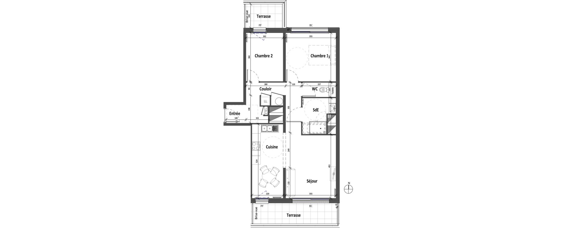 Appartement T3 de 67,80 m2 &agrave; Angers Croix blanche