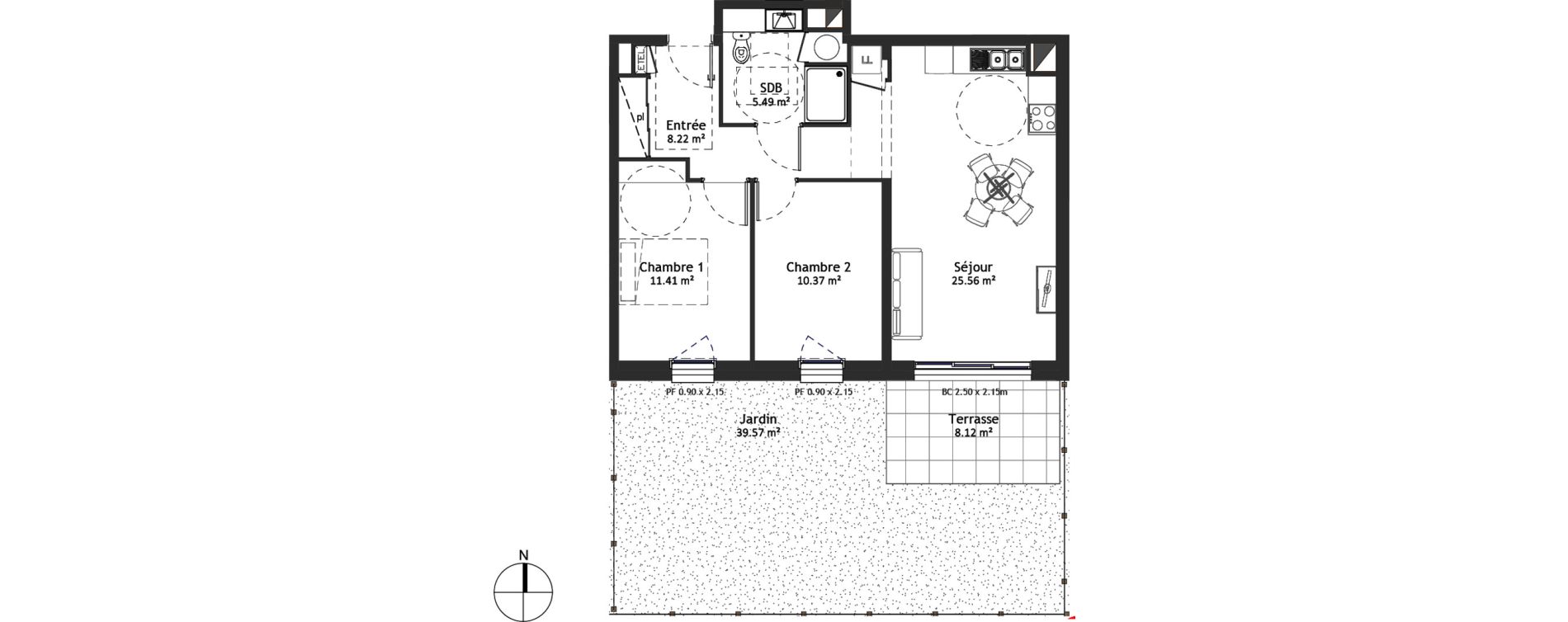 Appartement T3 de 61,04 m2 &agrave; Angers Croix blanche
