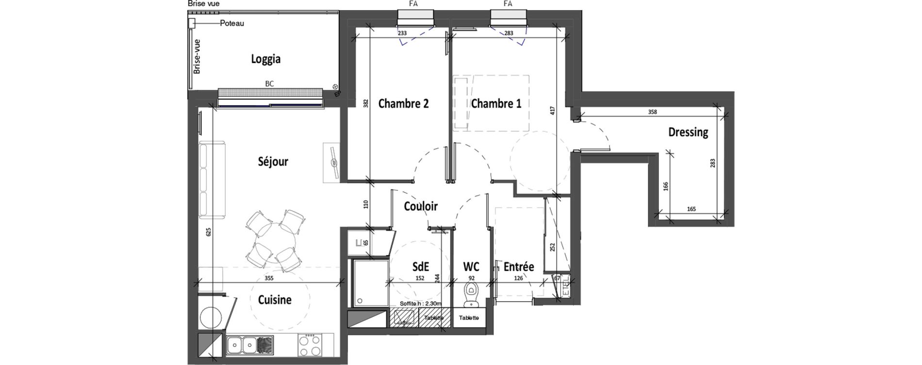 Appartement T3 de 65,33 m2 &agrave; Angers Croix blanche