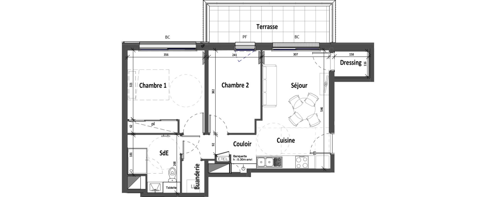 Appartement T3 de 53,05 m2 à Angers Croix blanche
