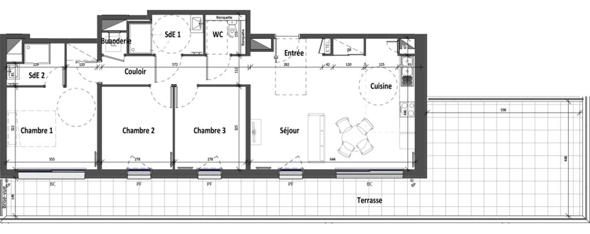 Appartement T4 de 80,84 m2 &agrave; Angers Croix blanche