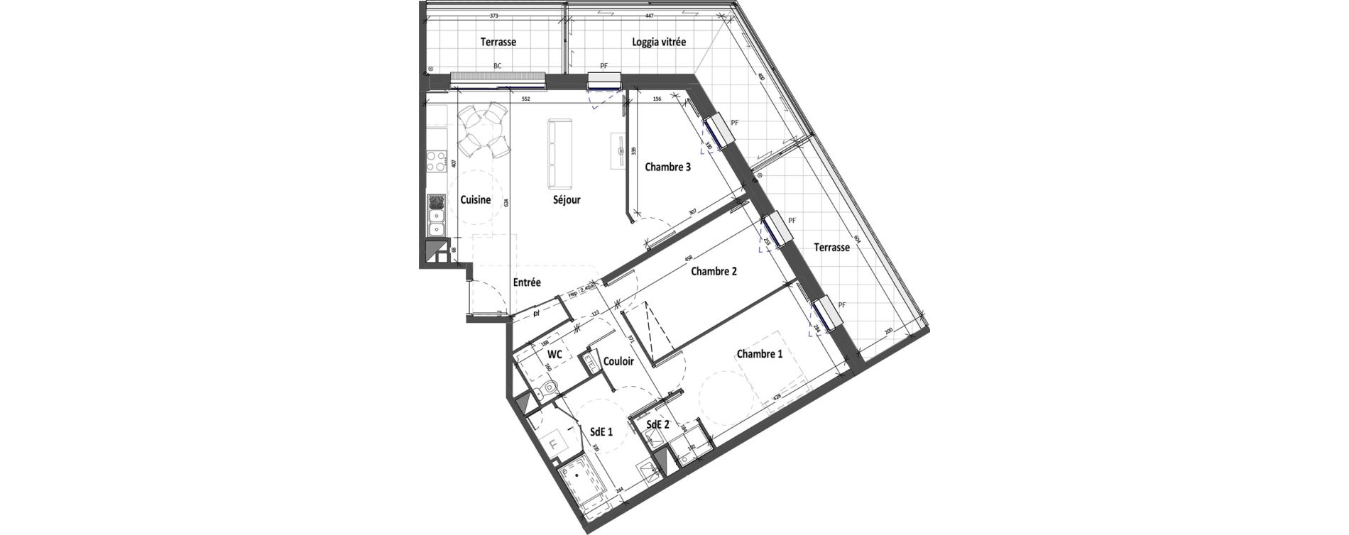 Appartement T4 de 82,99 m2 &agrave; Angers Croix blanche
