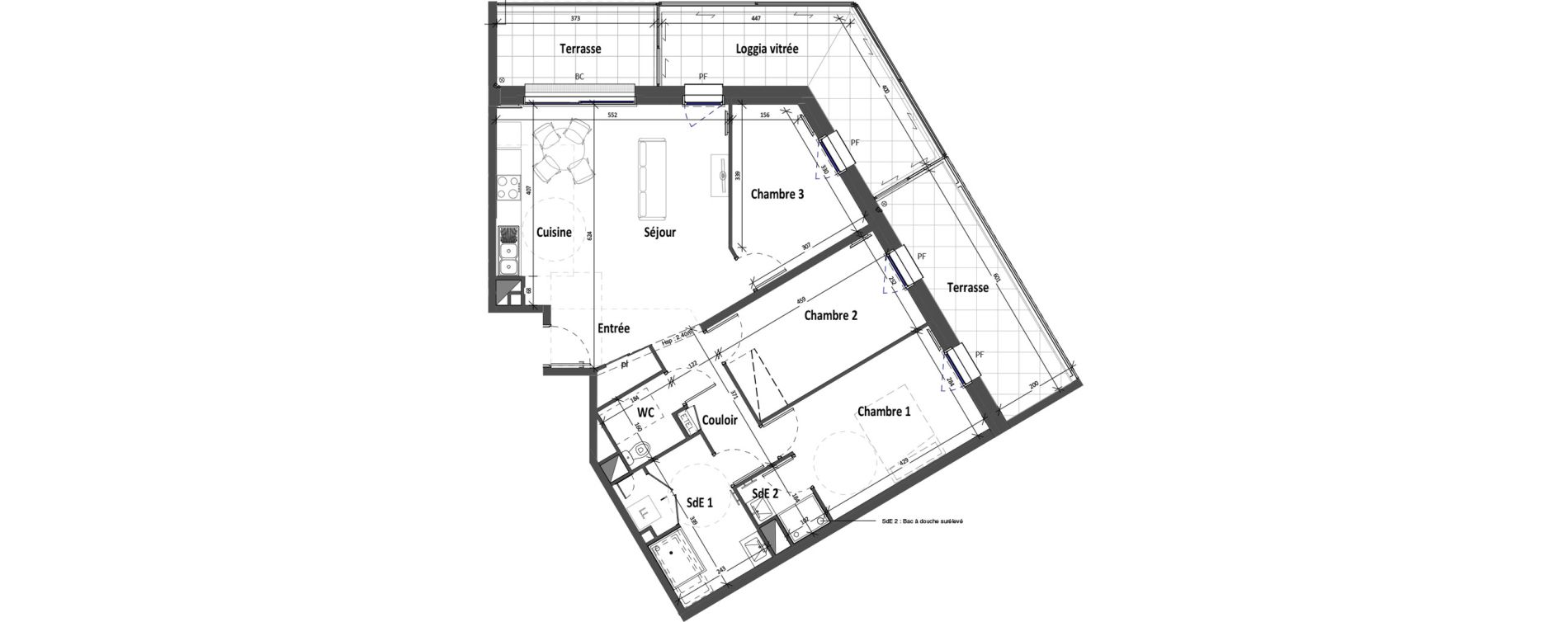 Appartement T4 de 82,91 m2 &agrave; Angers Croix blanche