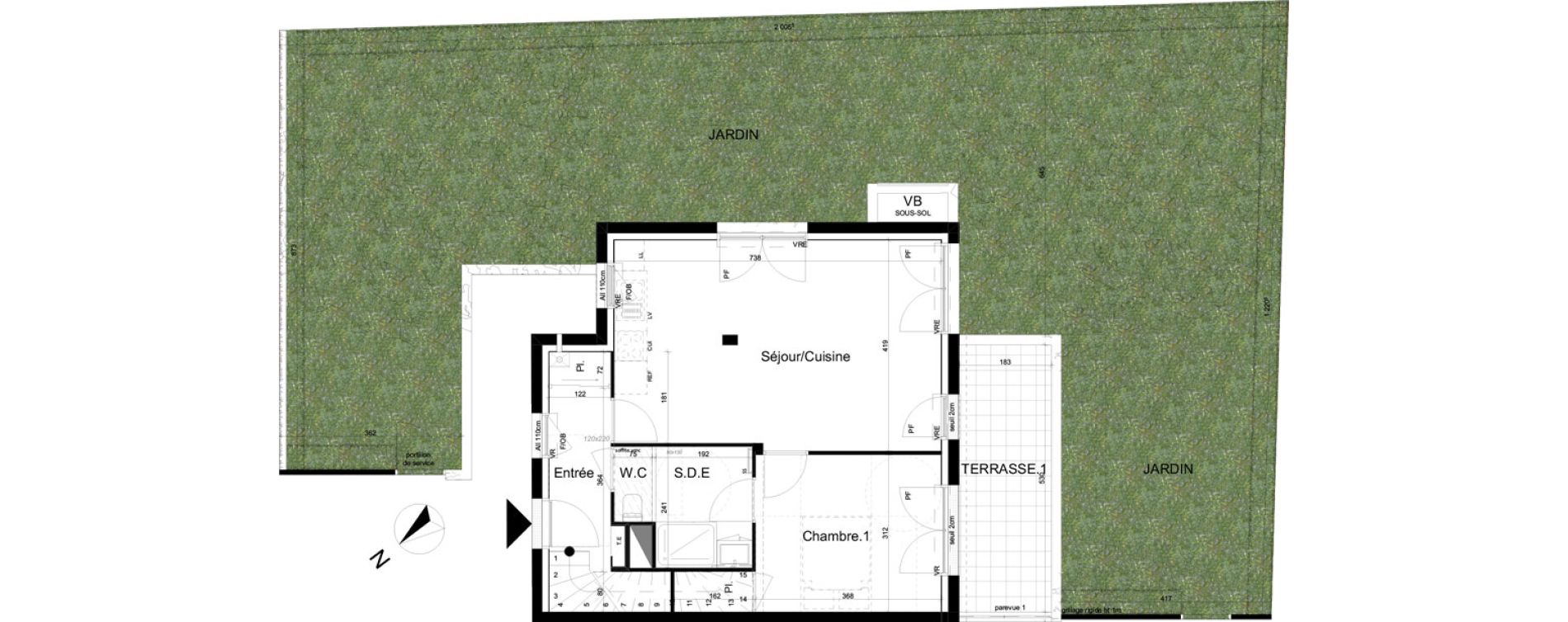 Duplex T5 de 85,22 m2 &agrave; Angers Deux-croix banchais
