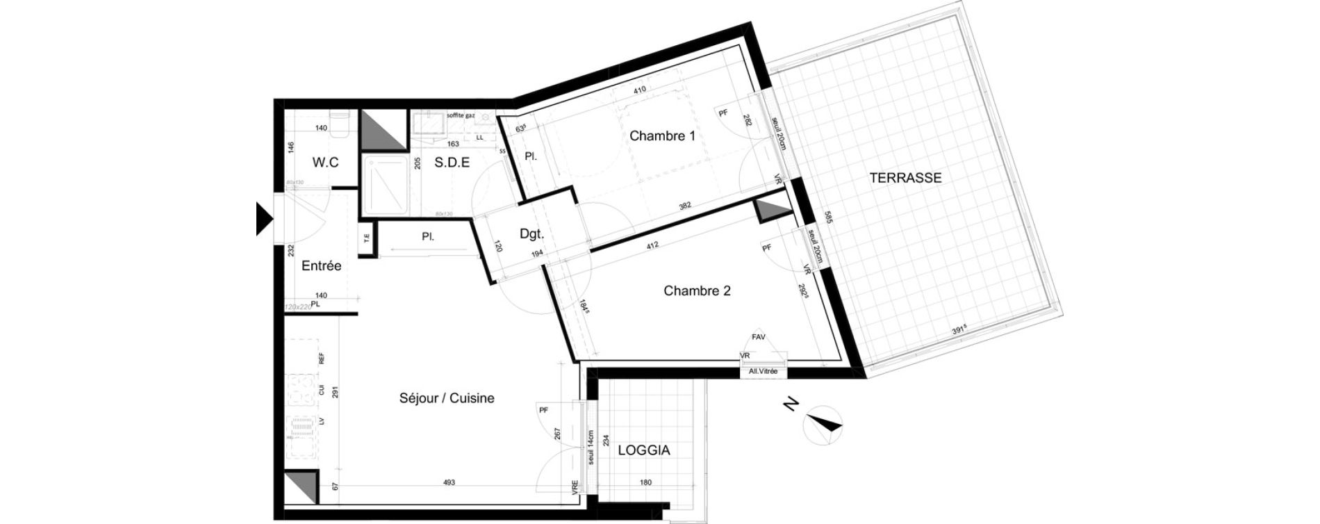 Appartement T3 de 61,16 m2 &agrave; Angers Deux-croix banchais