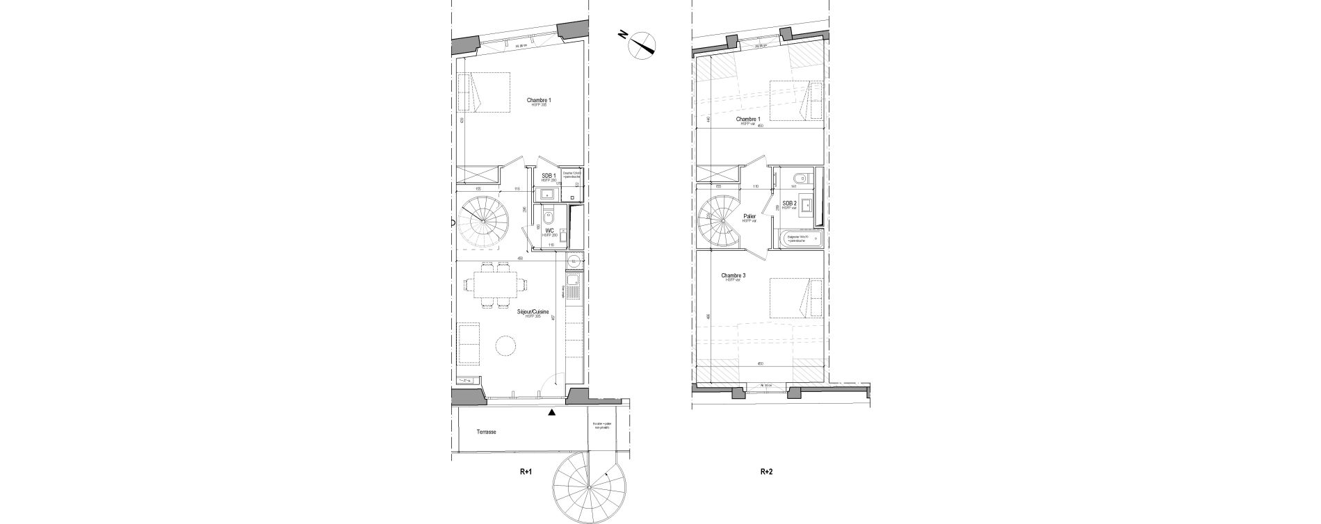 Duplex T4 de 92,90 m2 &agrave; Angers Doutre